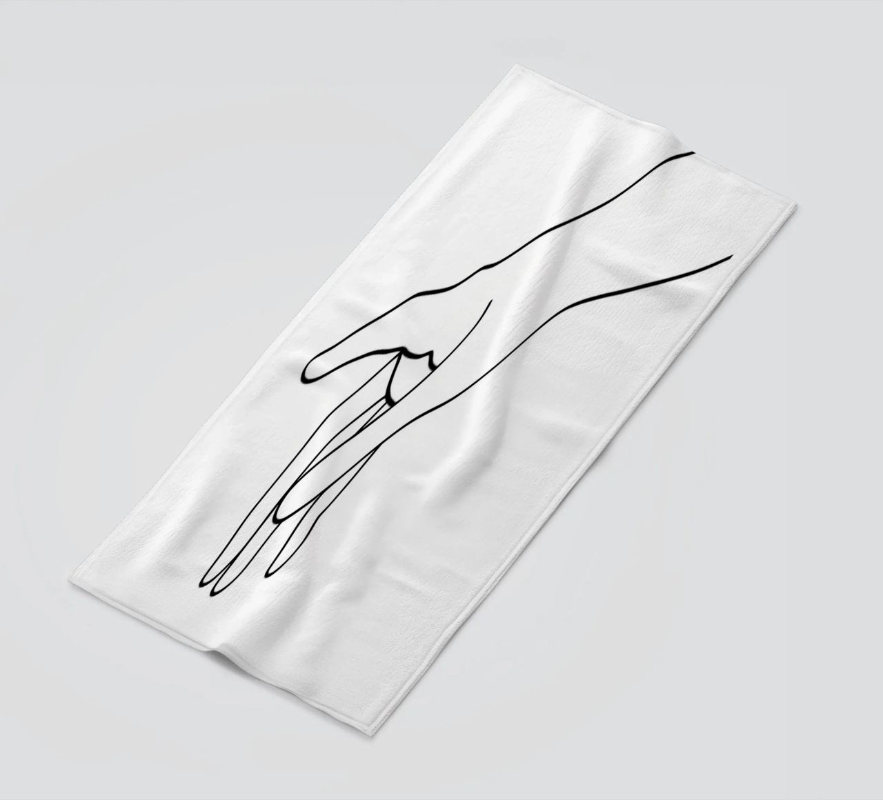 Mani insieme 1 Arte lineare minimalista telo mare da Viv Line Art