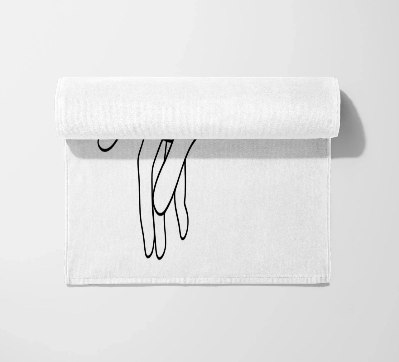 Mani insieme 1 Arte lineare minimalista telo mare da Viv Line Art