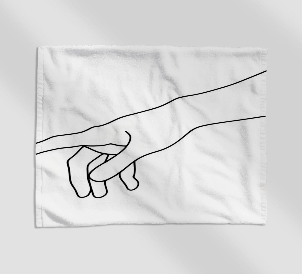 Mani insieme 1 Arte lineare minimalista telo mare da Viv Line Art