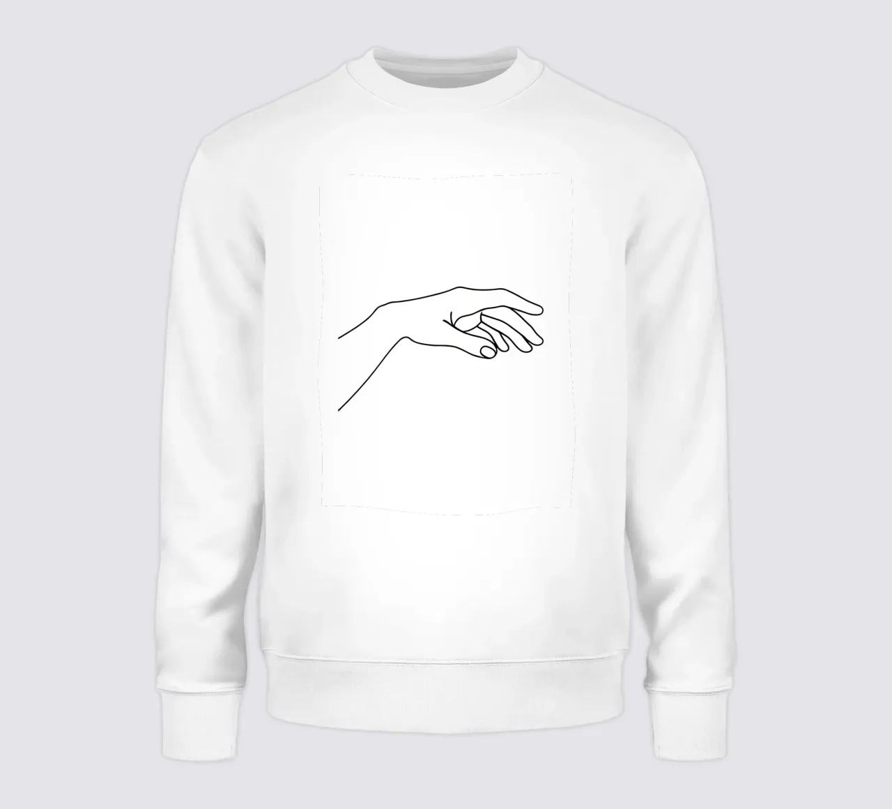 Hands Together 2 Minimalist Line Art sudadera de Viv Line Art