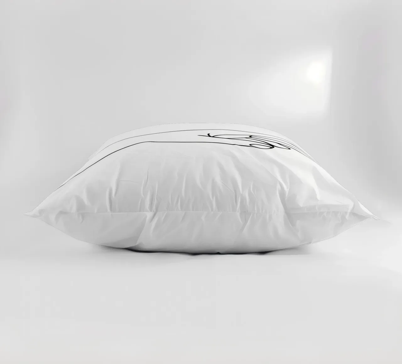 Hands Together 2 Minimalist Line Art decorative cushion by Viv Line Art