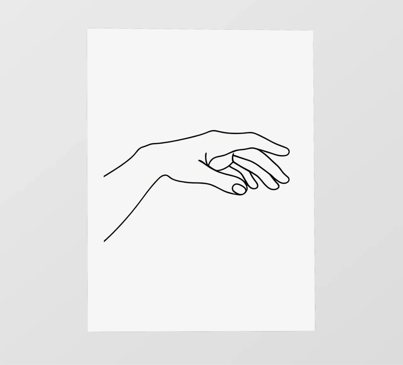 Hands Together 2 Minimalist Line Art lámina retroiluminada de Viv Line Art
