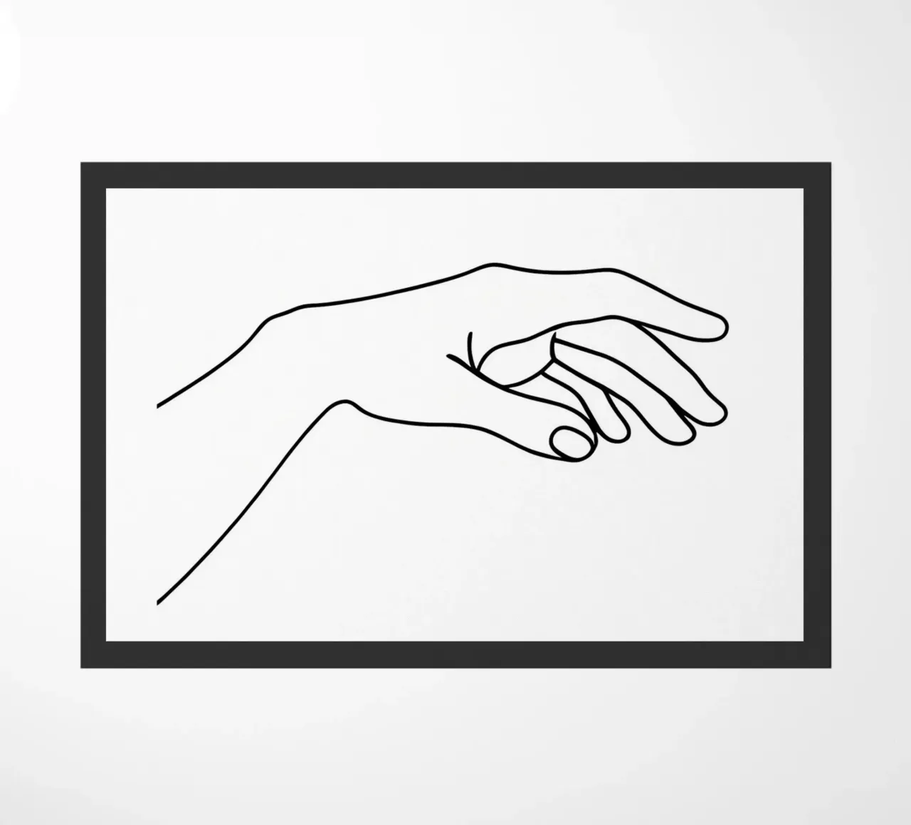 Mani insieme 2 Arte lineare minimalista zerbino da Viv Line Art