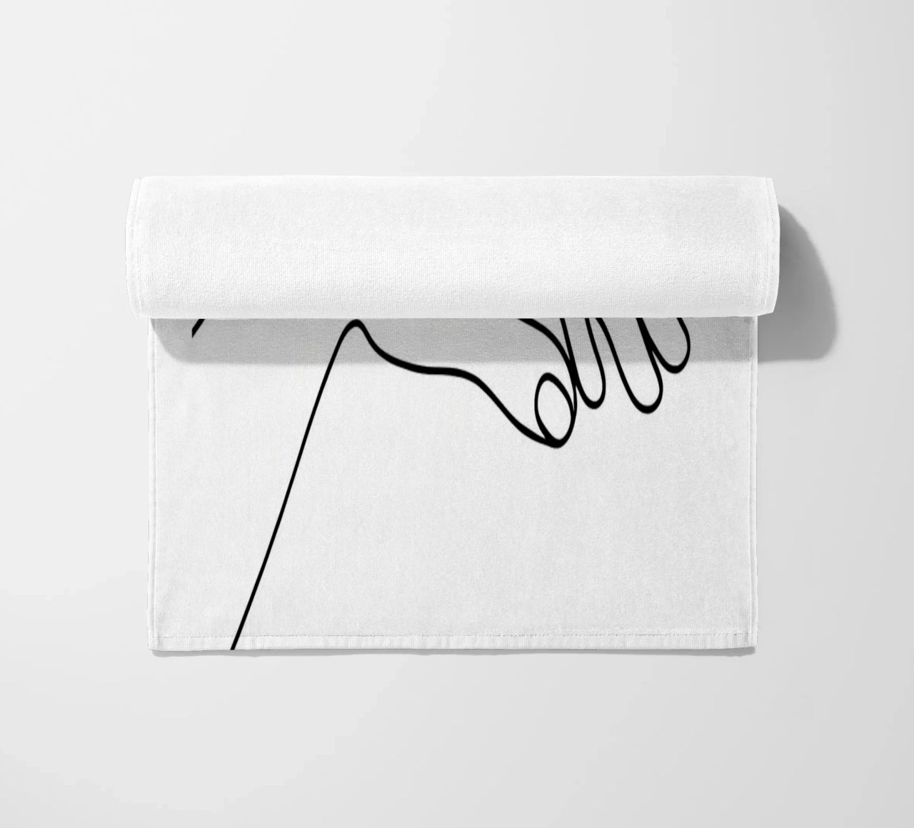 Mani insieme 2 Arte lineare minimalista telo mare da Viv Line Art