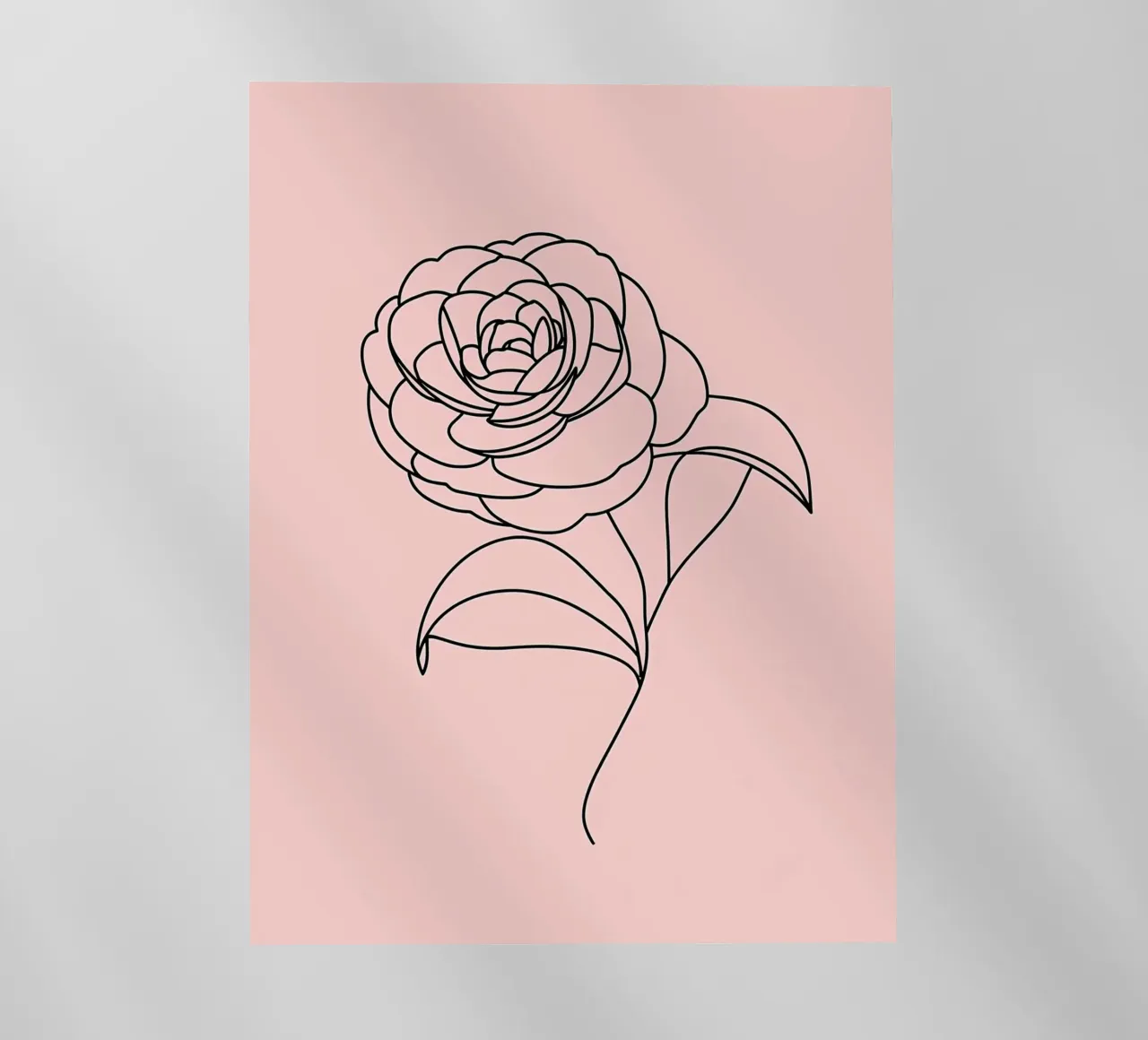 Line art minimalista floreale pellicola backlit da Viv Line Art
