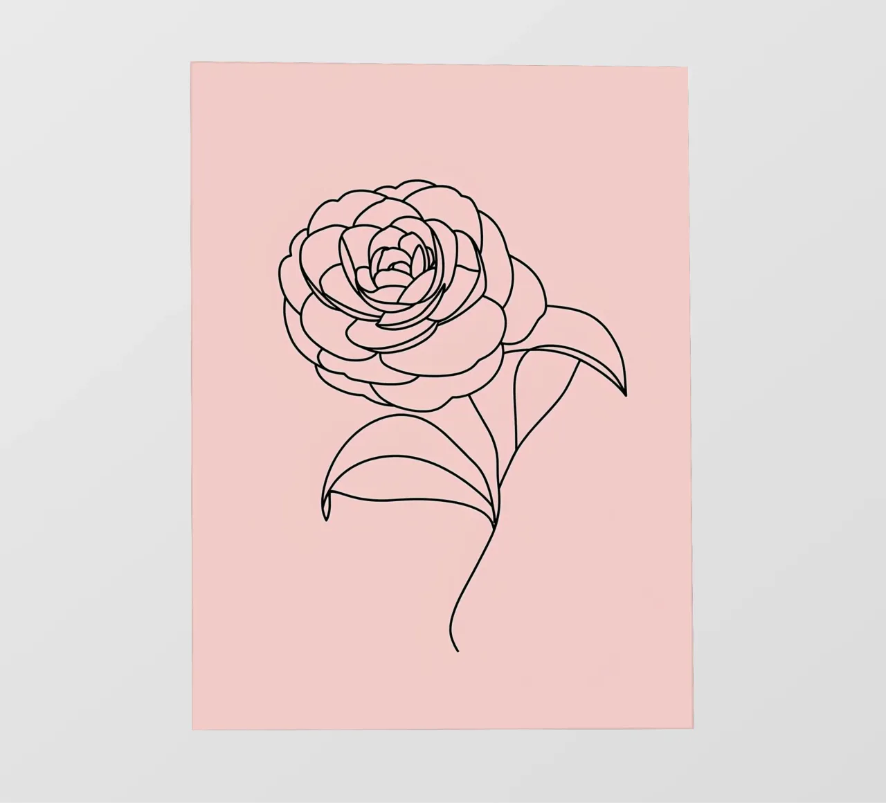 Line art minimalista floreale pellicola backlit da Viv Line Art