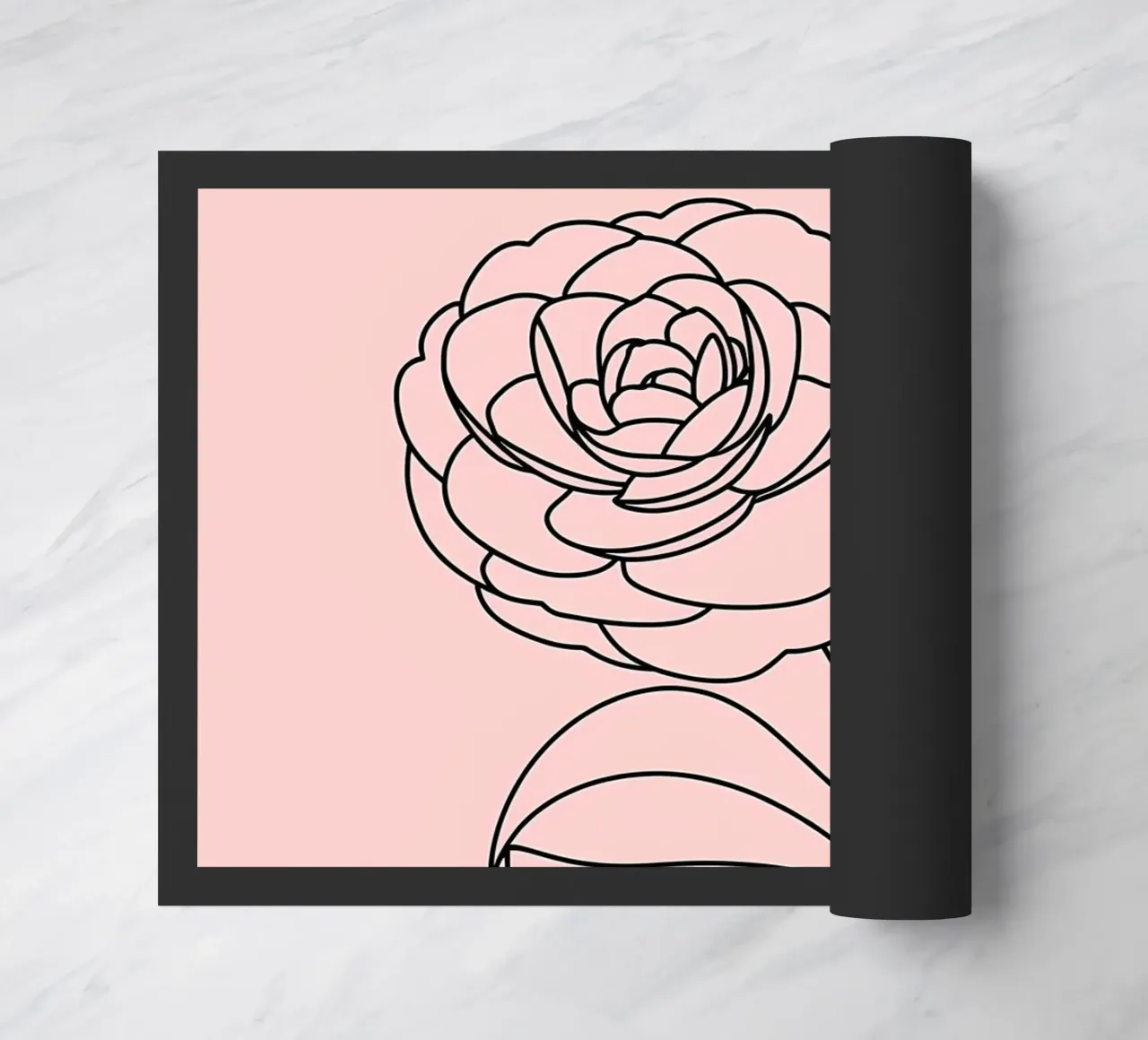 Line art minimalista floreale zerbino da Viv Line Art