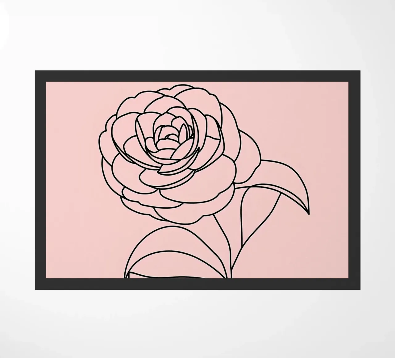 Line art minimalista floreale zerbino da Viv Line Art