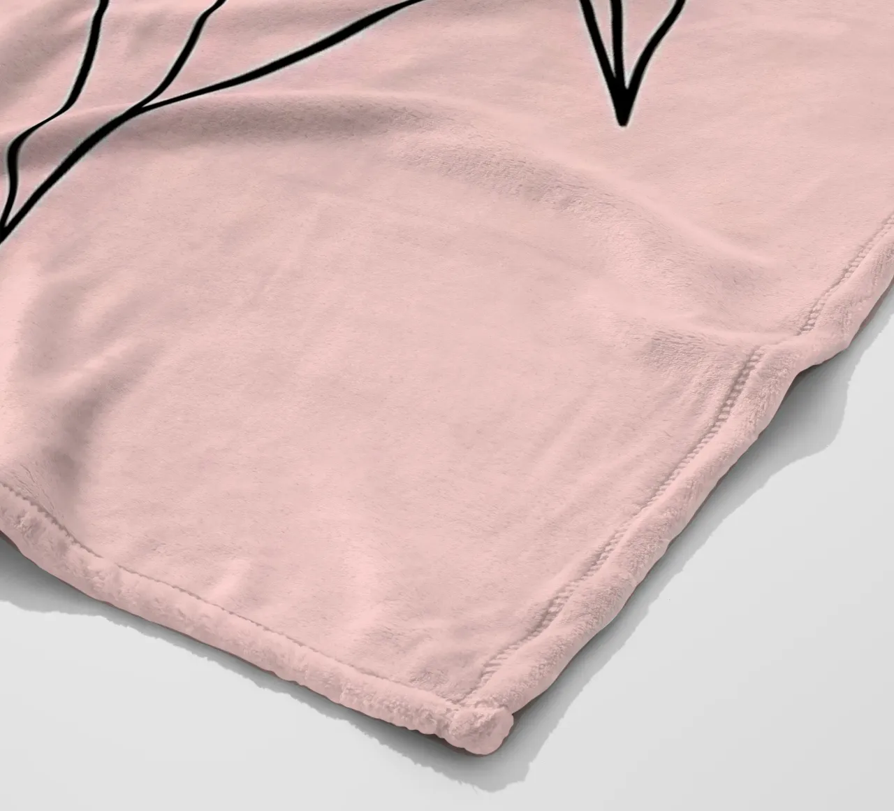 Line art minimalista floreale coperta in pile da Viv Line Art