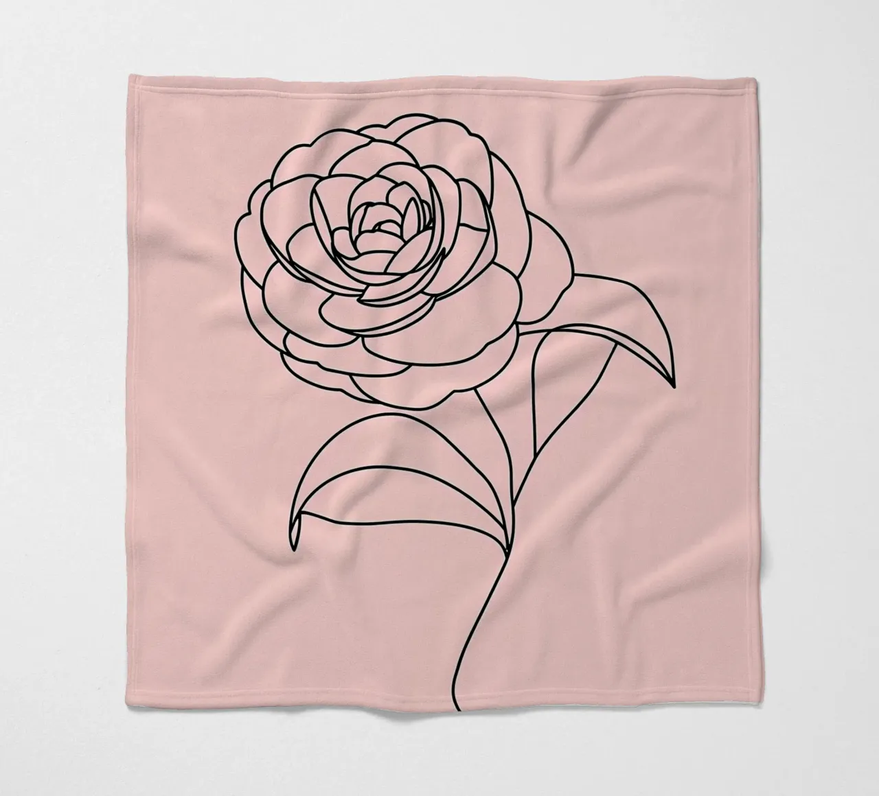 Line art minimalista floreale coperta in pile da Viv Line Art