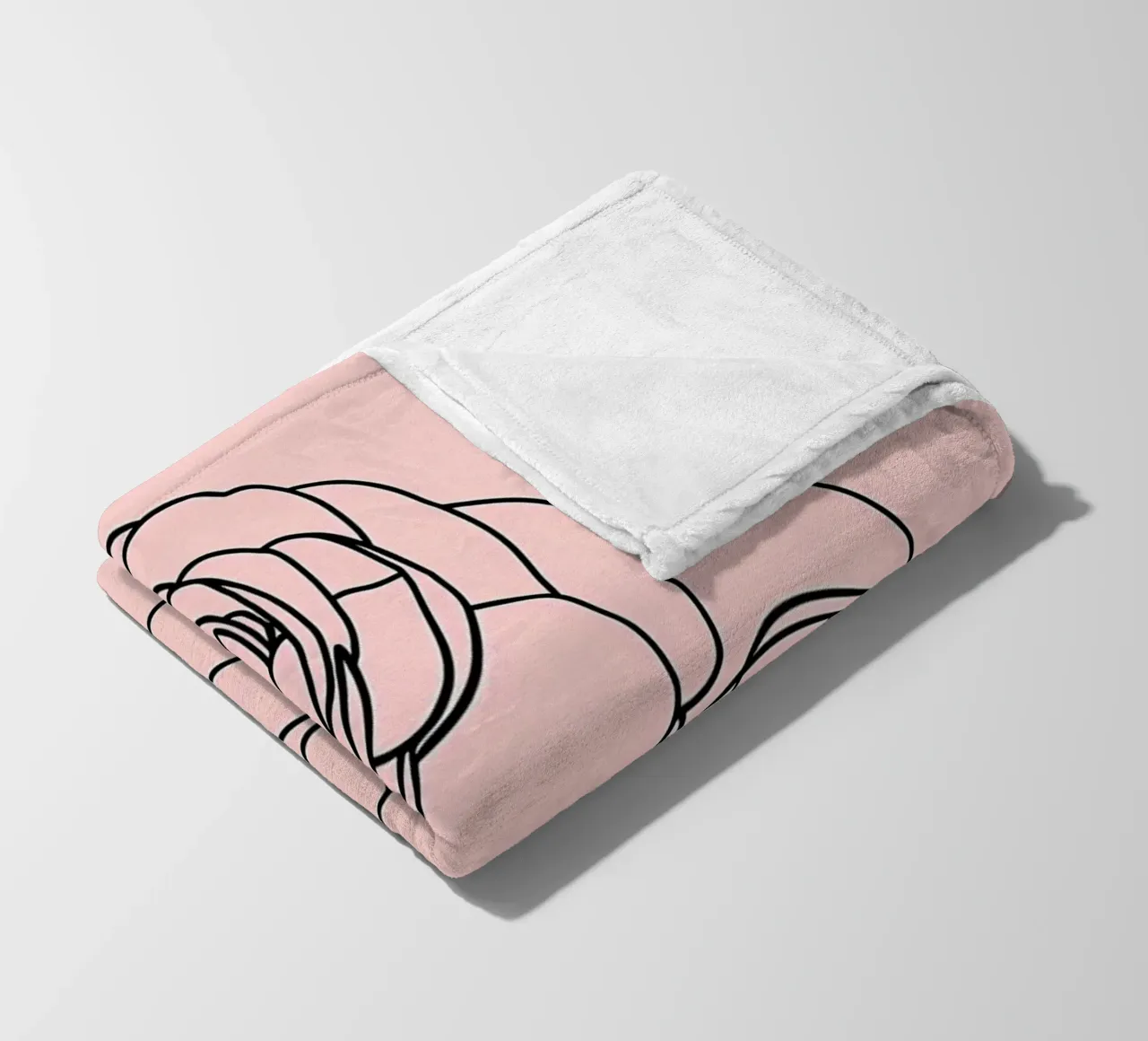 Line art minimalista floreale coperta in pile da Viv Line Art