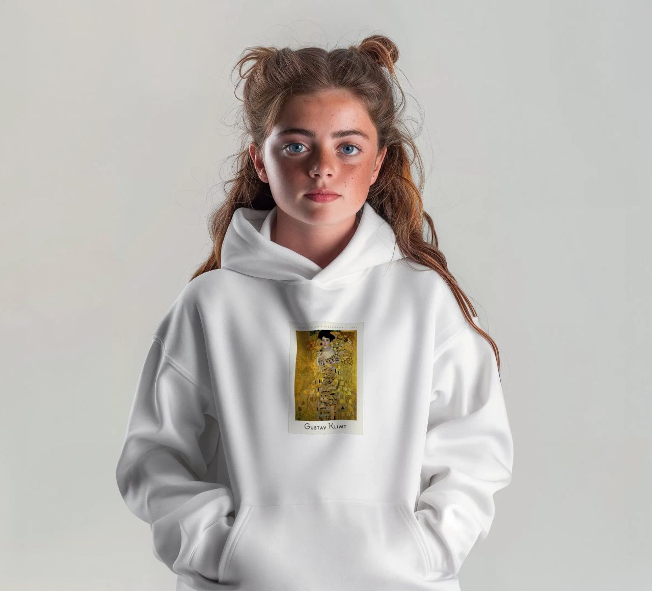 Klimt - Portrait of Adele Bloch-Bauer I Kinder Hoodie von ARTOTHEK