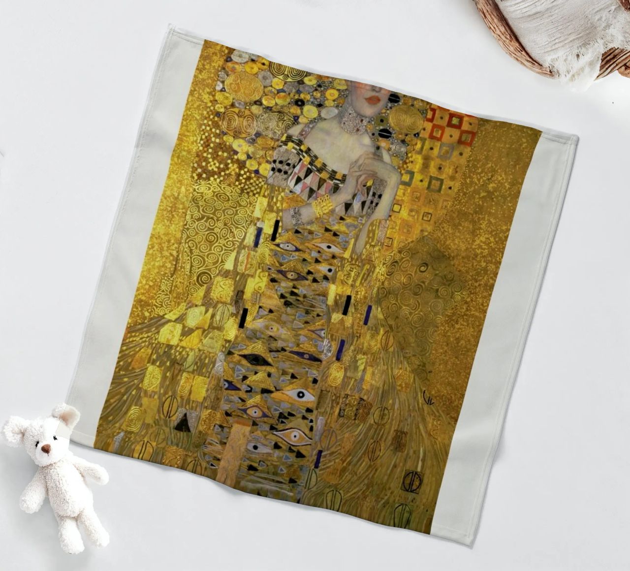 Klimt - Portrait of Adele Bloch-Bauer I Fleecedecke von ARTOTHEK