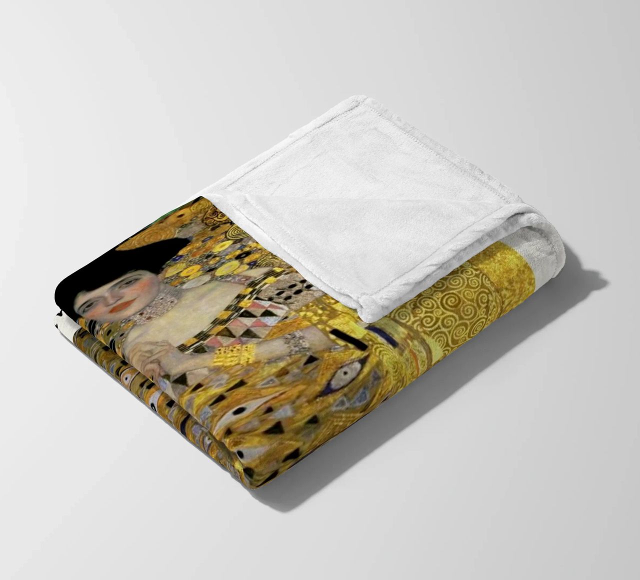 Klimt - Portrait of Adele Bloch-Bauer I Fleecedecke von ARTOTHEK