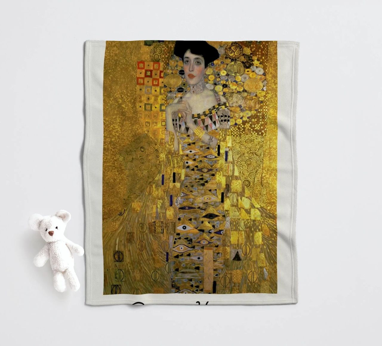 Klimt - Portrait of Adele Bloch-Bauer I Fleecedecke von ARTOTHEK