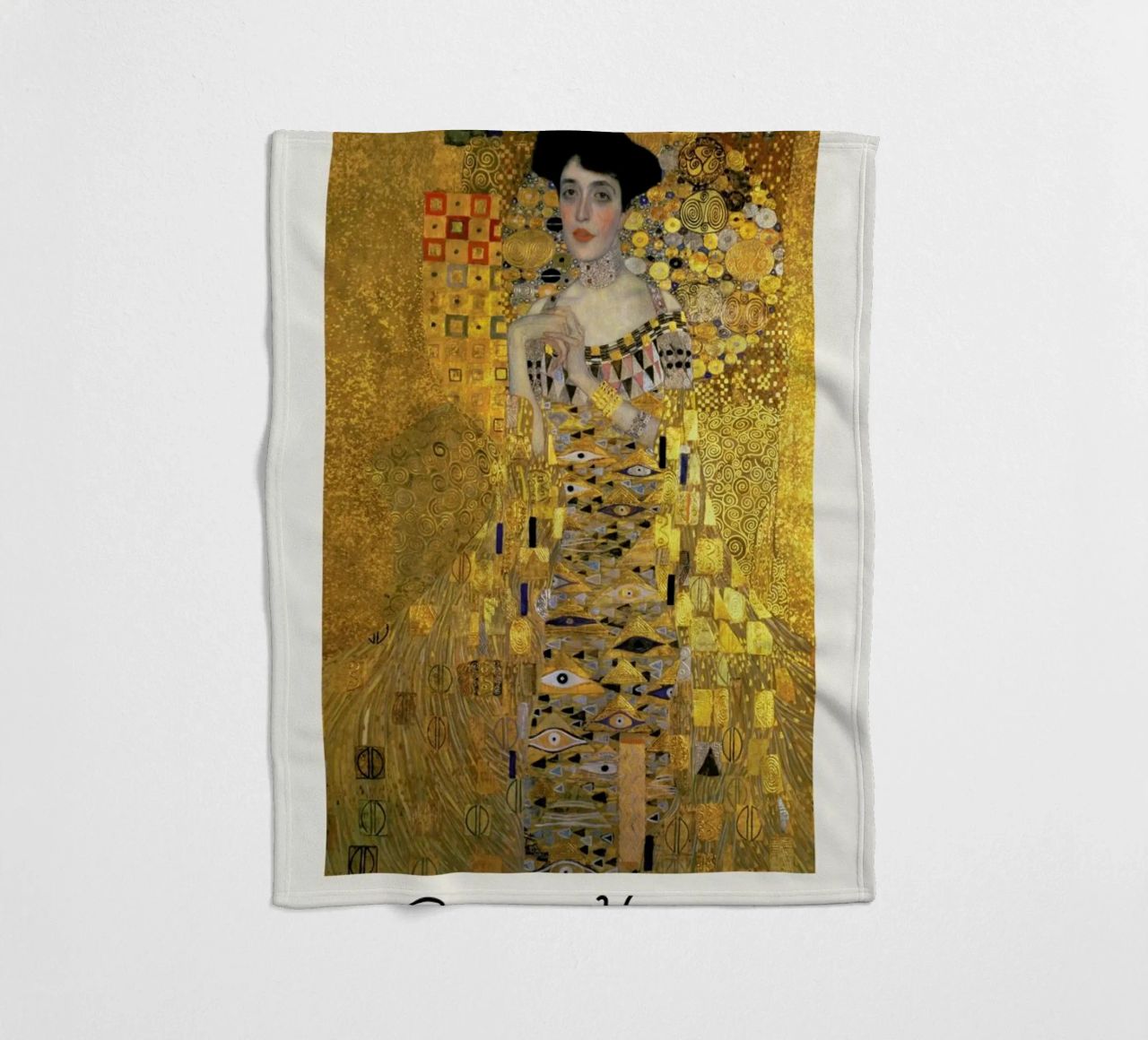 Klimt - Portrait of Adele Bloch-Bauer I Fleecedecke von ARTOTHEK