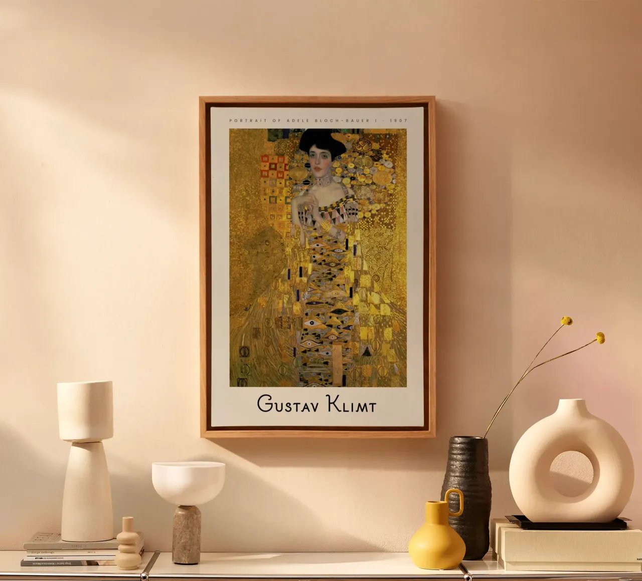 Klimt - Portrait of Adele Bloch-Bauer I tela con Cornice a cassetta da ARTOTHEK