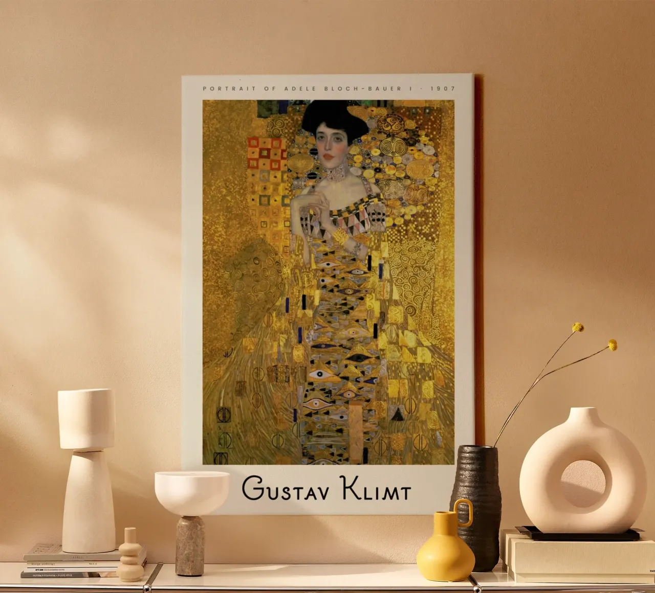Klimt - Portrait of Adele Bloch-Bauer I tela con Cornice a cassetta da ARTOTHEK