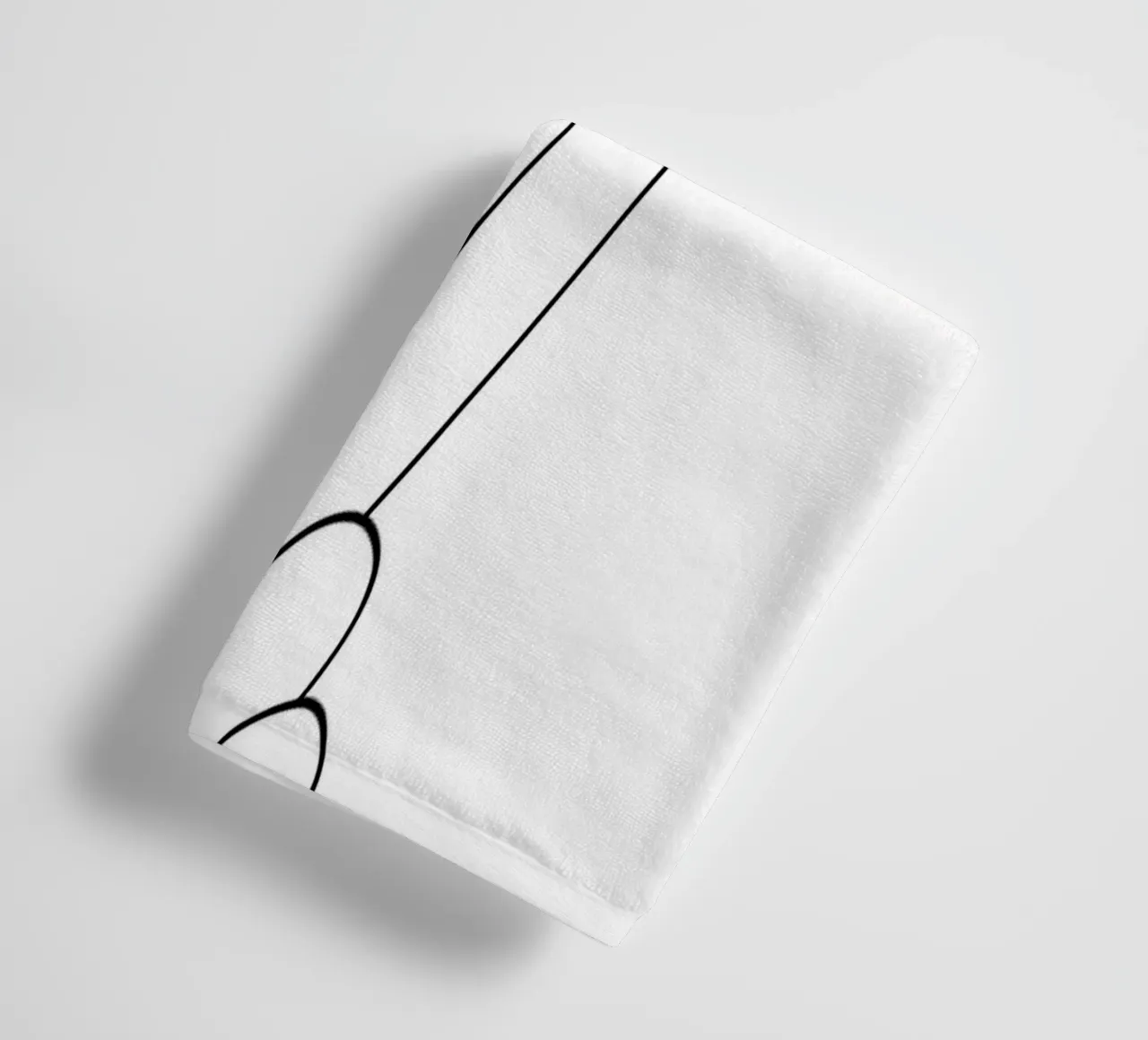 Vittoria con fiore Line Art minimalista asciugamano da bagno da Viv Line Art