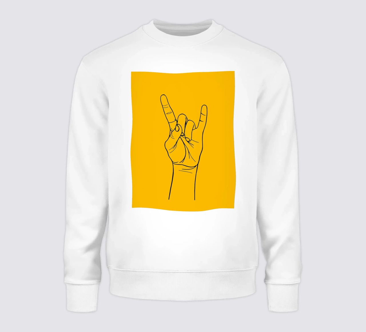 Rock-On Minimalist Line Art Sweatshirt von Viv Line Art