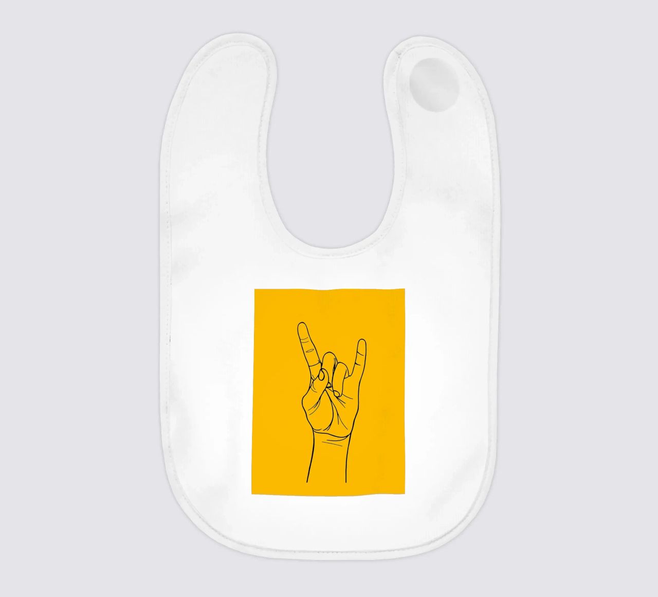 Rock-On Minimalist Line Art Babylätzchen von Viv Line Art