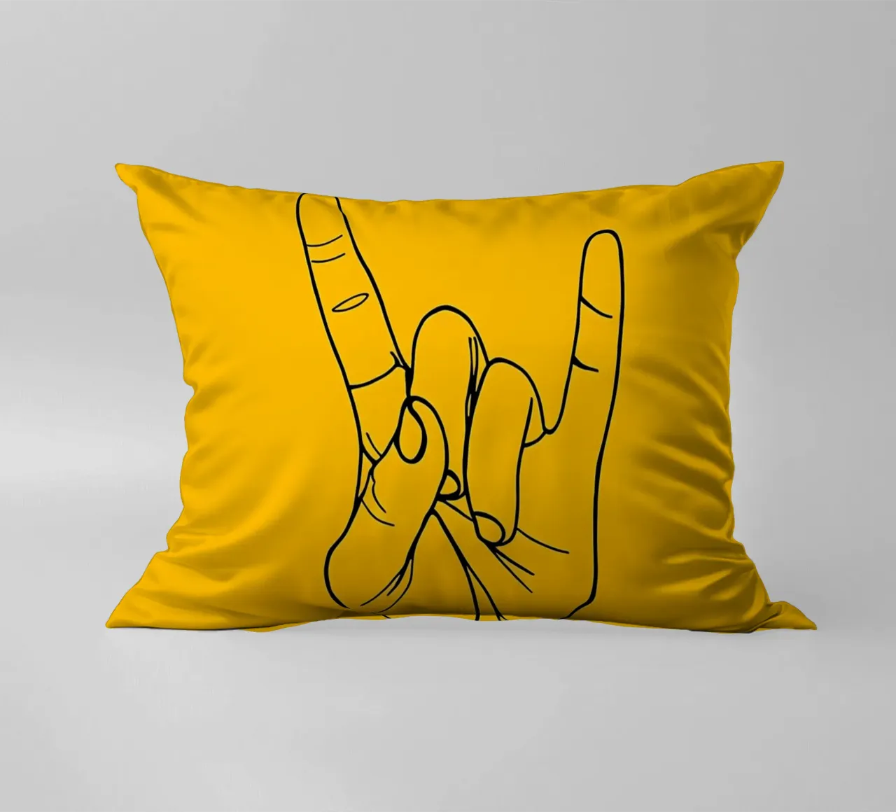 Arte lineare minimalista Rock-On cuscino da Viv Line Art