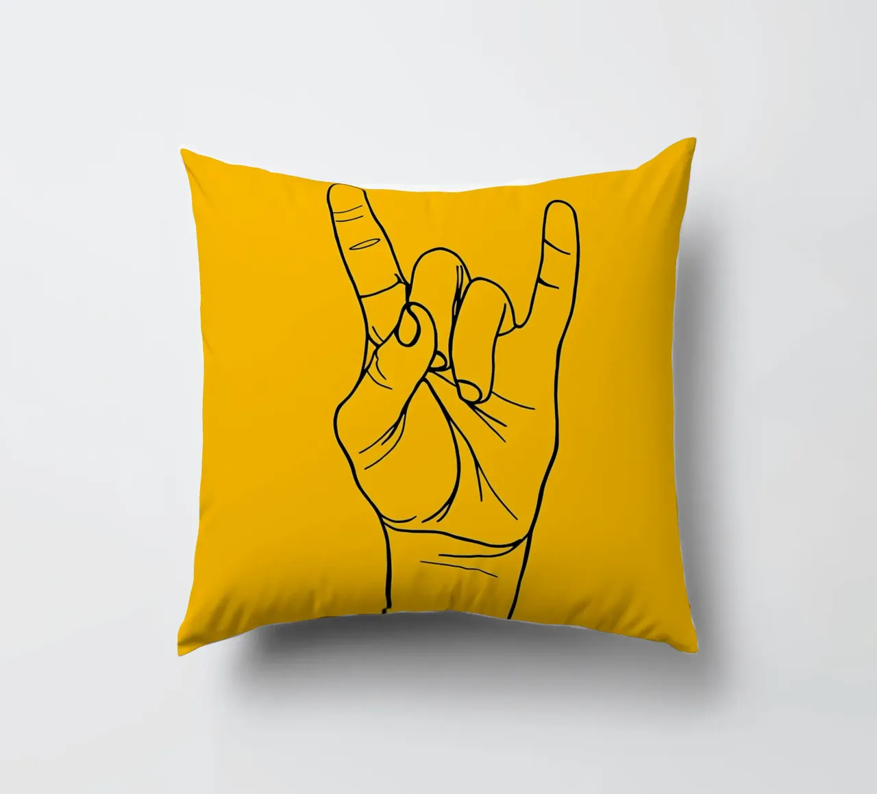 Arte lineare minimalista Rock-On cuscino da Viv Line Art