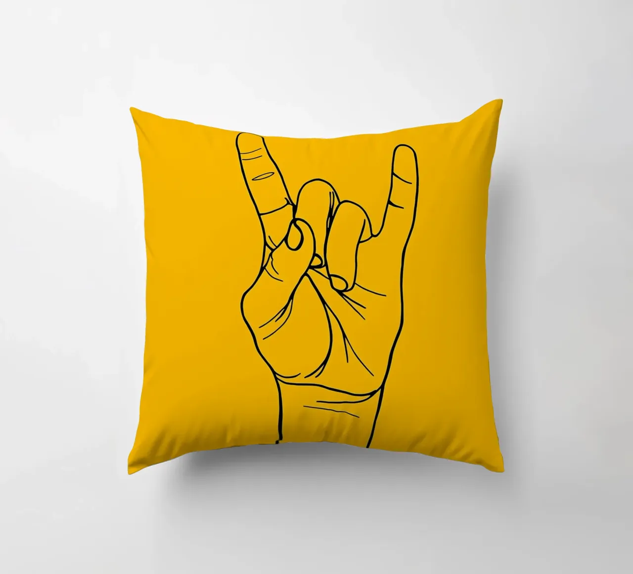 Arte lineare minimalista Rock-On cuscino da Viv Line Art