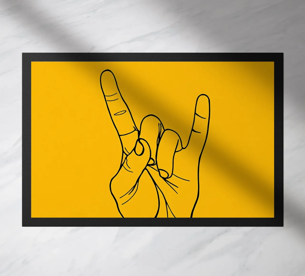 Rock-On Minimalist Line Art felpudo de Viv Line Art