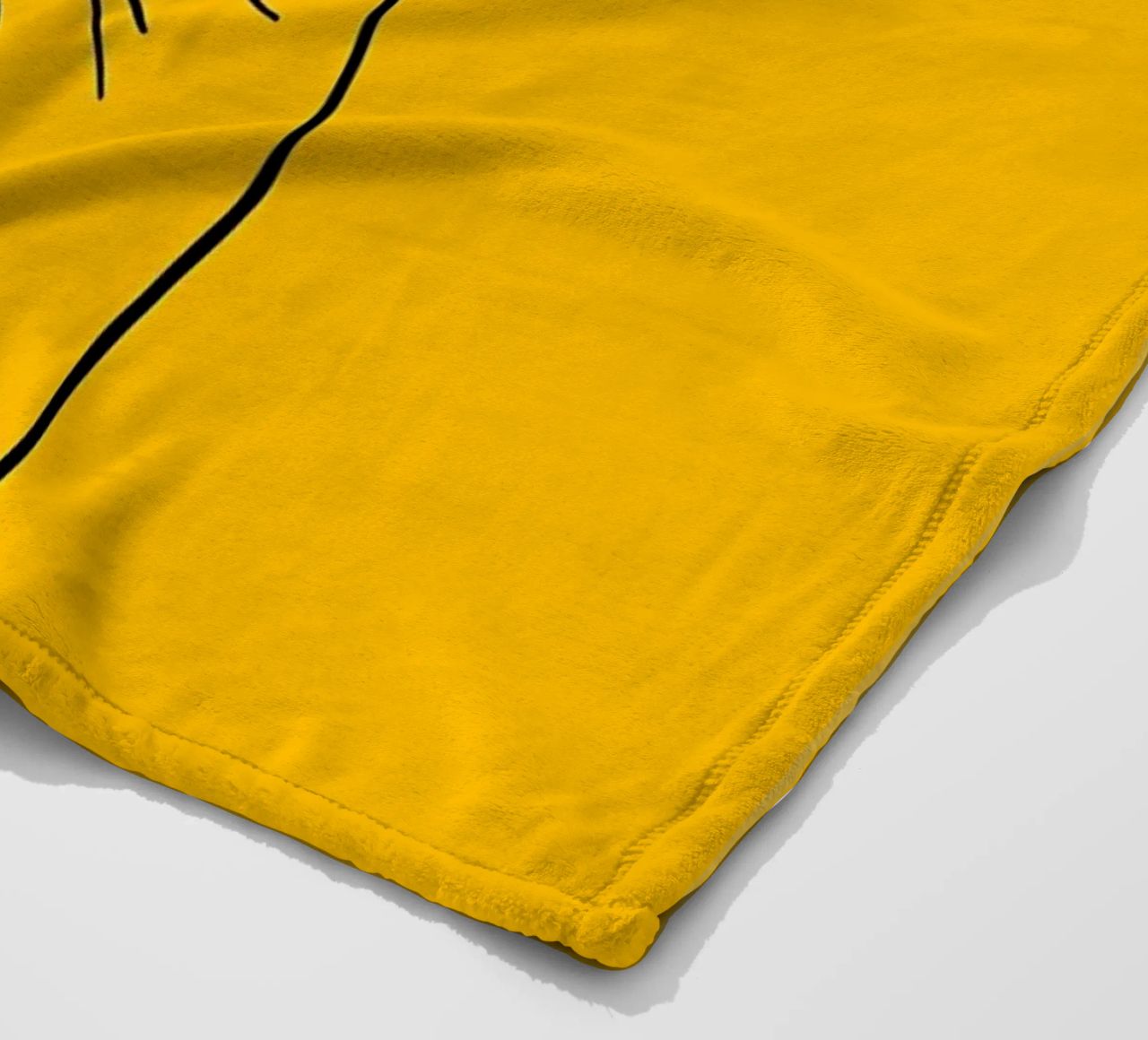 Rock-On Minimalist Line Art Fleecedecke von Viv Line Art