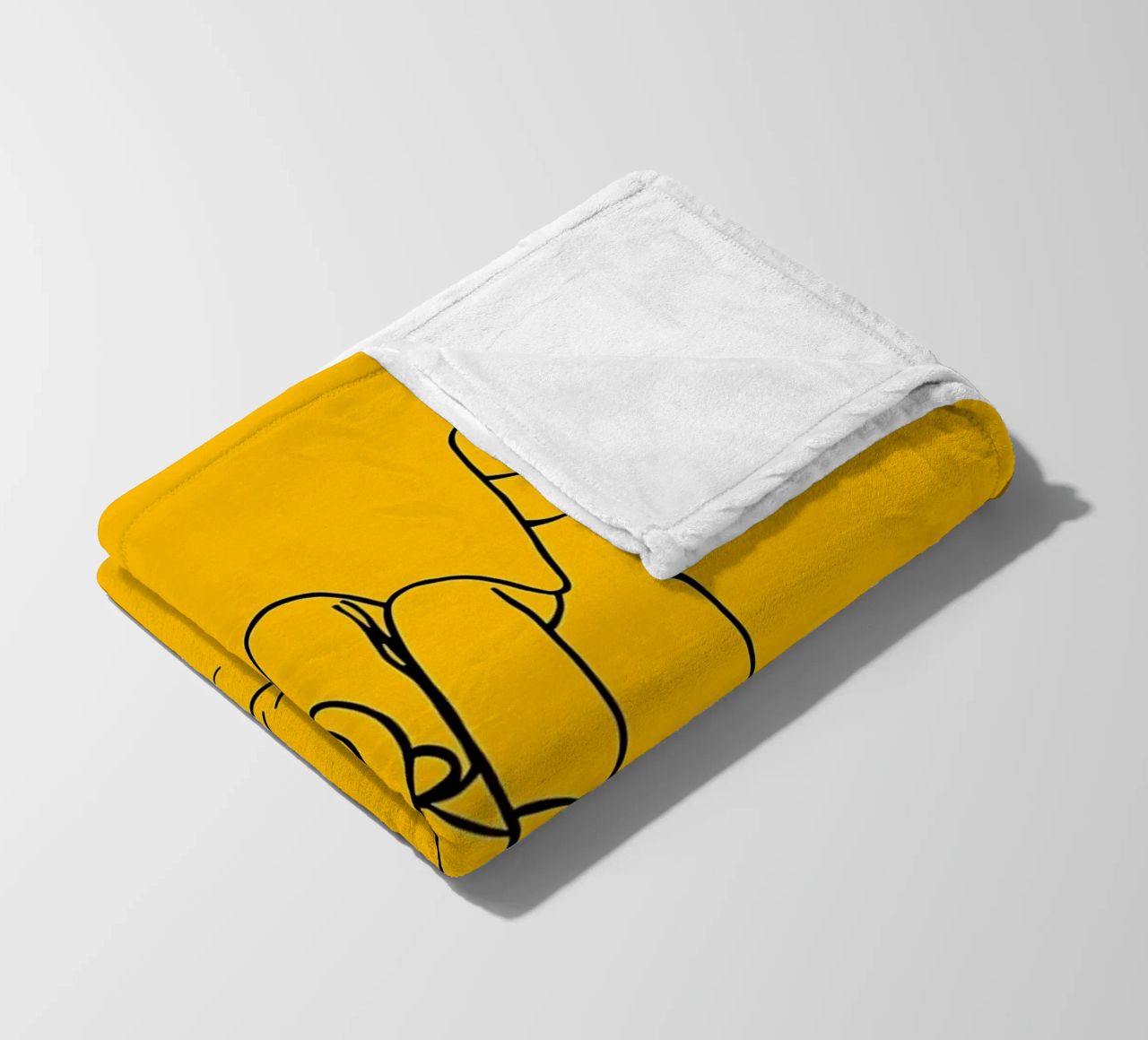 Rock-On Minimalist Line Art Fleecedecke von Viv Line Art