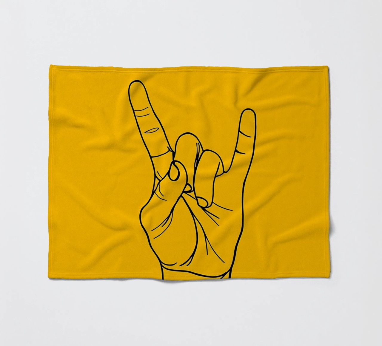 Rock-On Minimalist Line Art Fleecedecke von Viv Line Art
