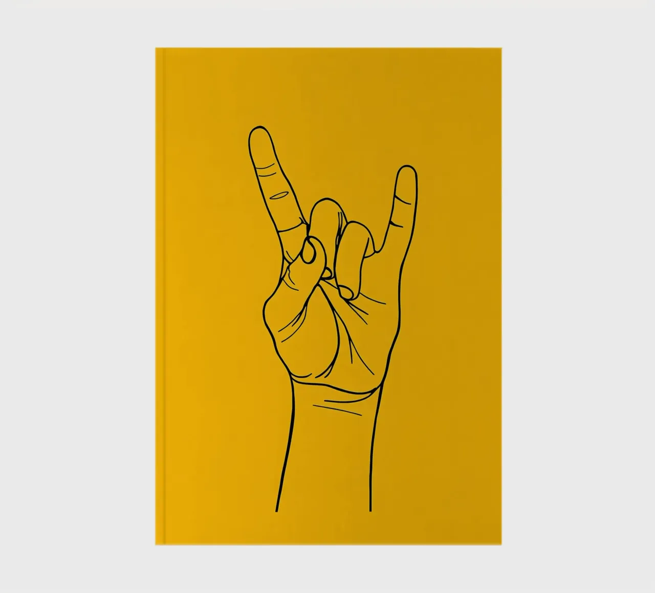 Rock-On Minimalist Line Art Notizbuch von Viv Line Art