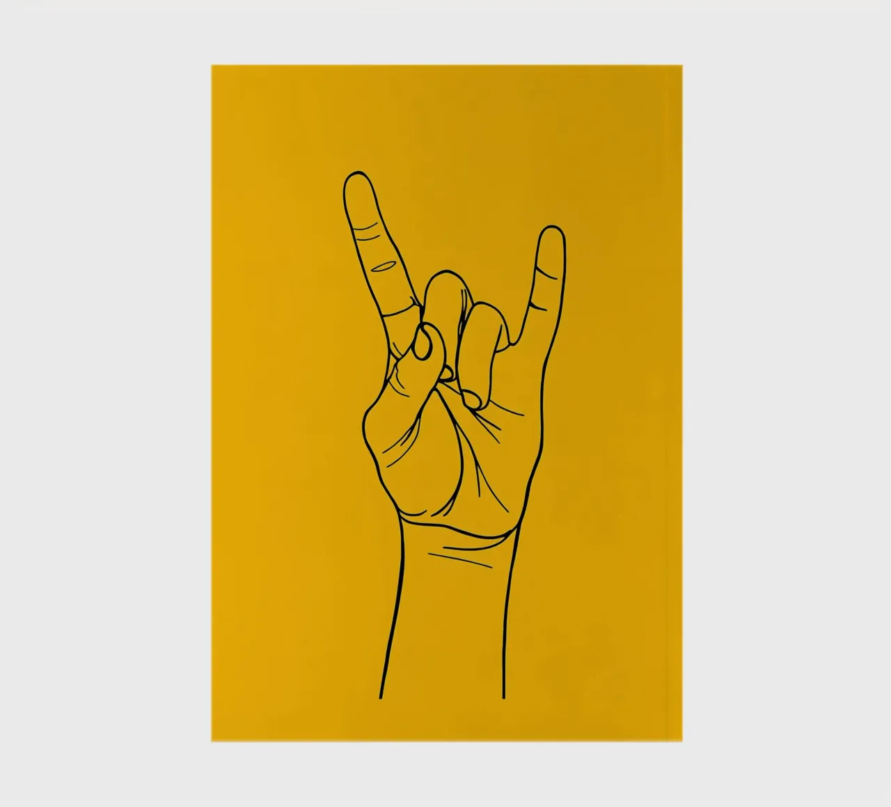 Rock-On Minimalist Line Art Notizbuch von Viv Line Art
