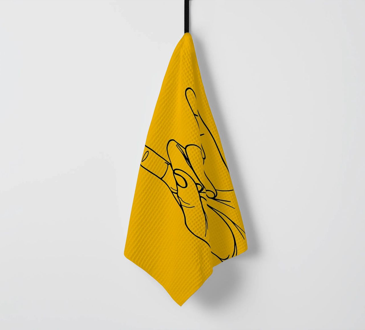 Rock-On Minimalist Line Art Geschirrtuch von Viv Line Art