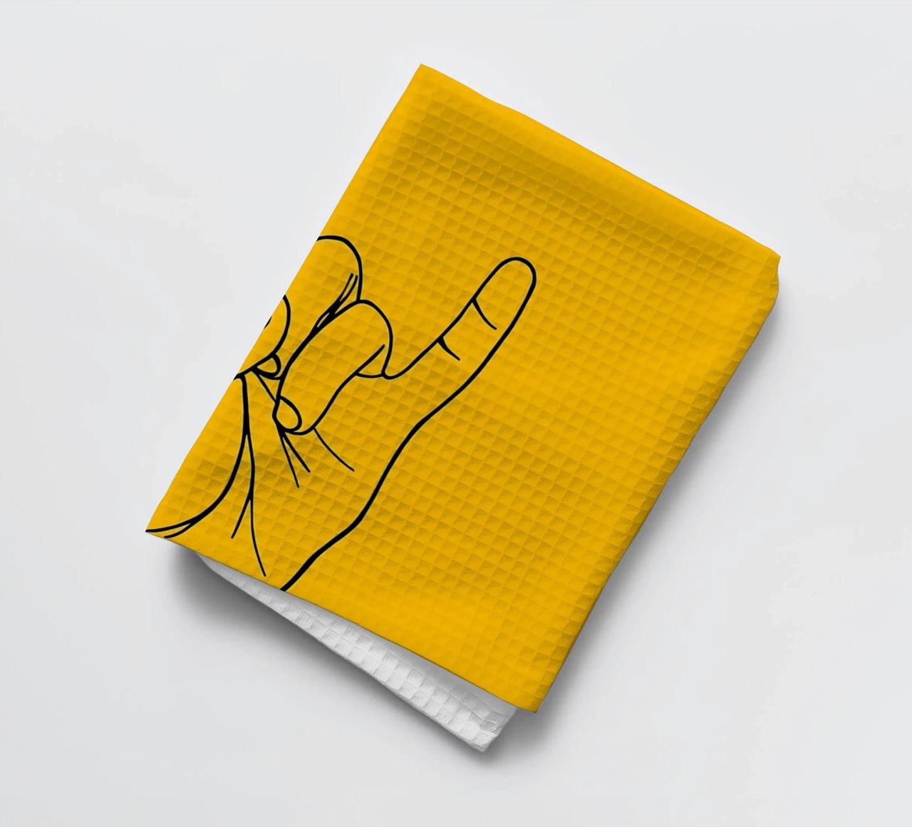 Rock-On Minimalist Line Art Geschirrtuch von Viv Line Art
