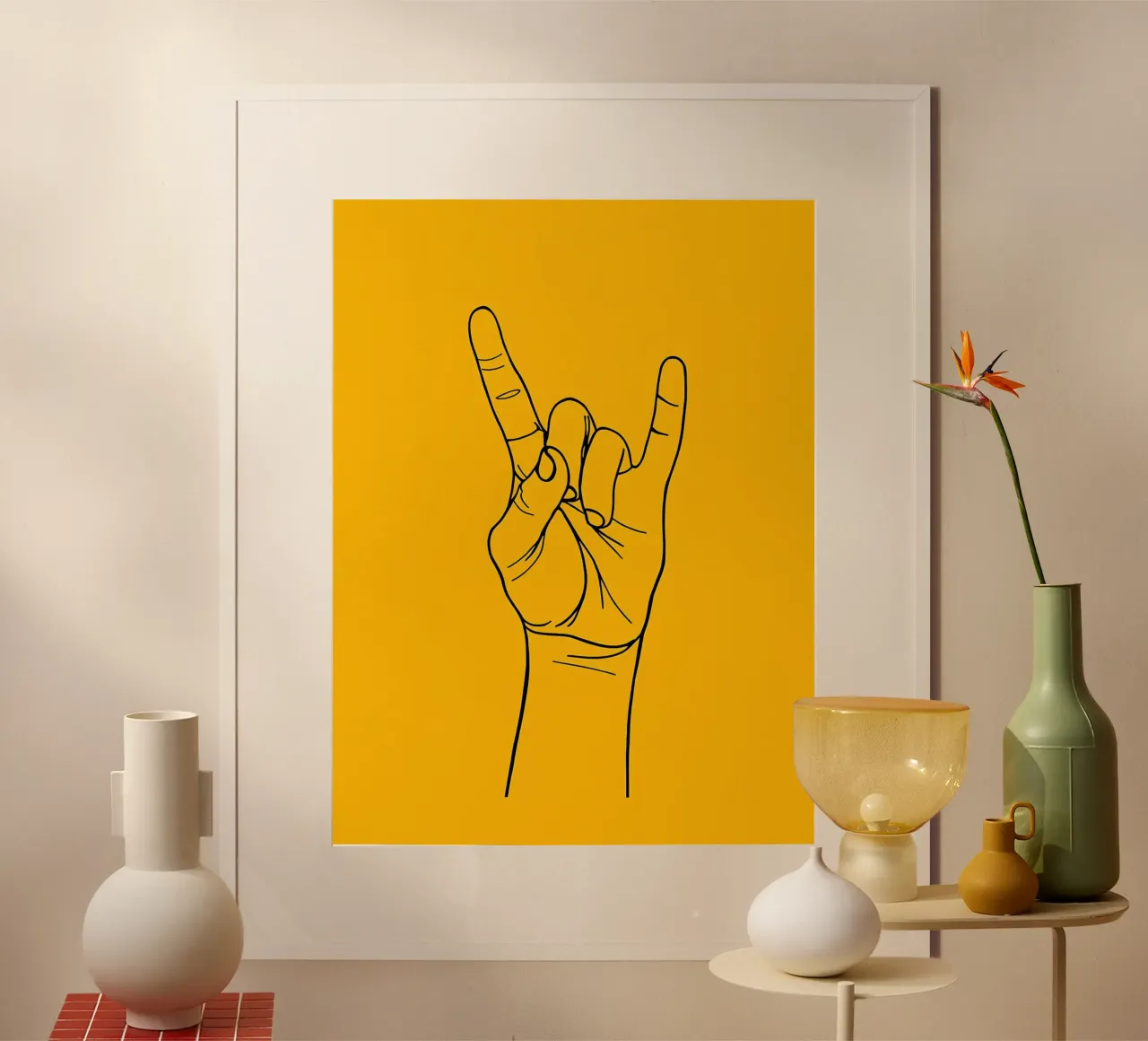 Rock-On Minimalist Line Art hahnemühle by Viv Line Art