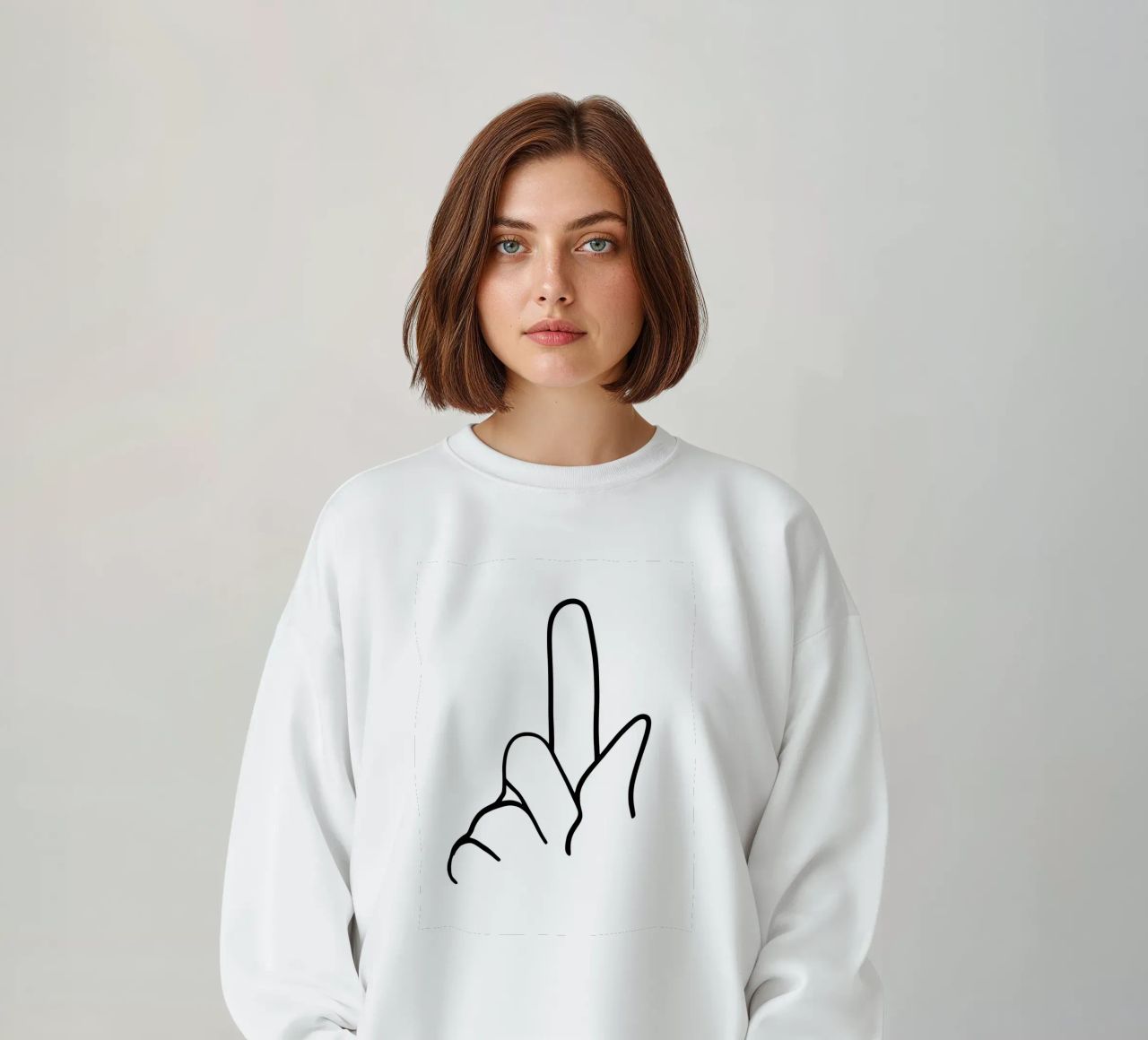 Gesto della mano Line Art minimalista felpa da Viv Line Art