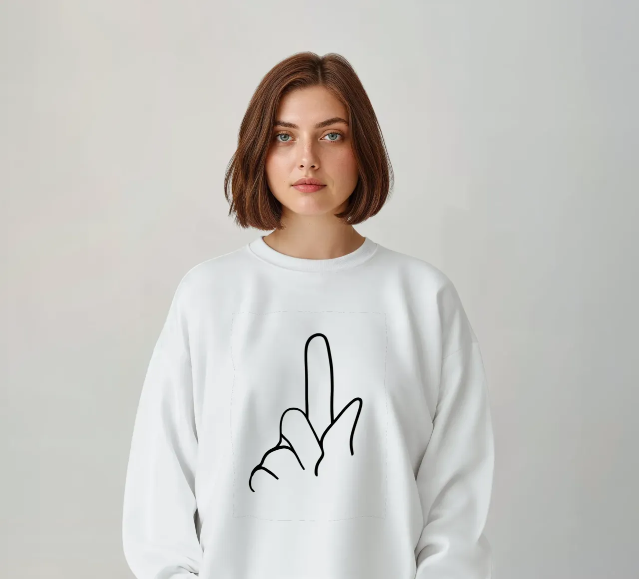 Hand Gesture Minimalist Line Art sweat de Viv Line Art