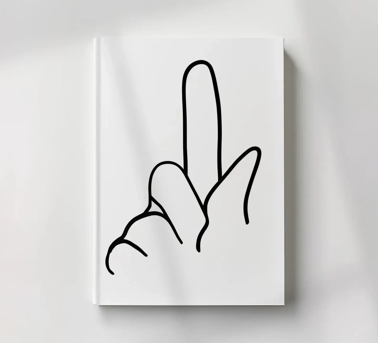 Hand Gesture Minimalist Line Art notebook by Viv Line Art