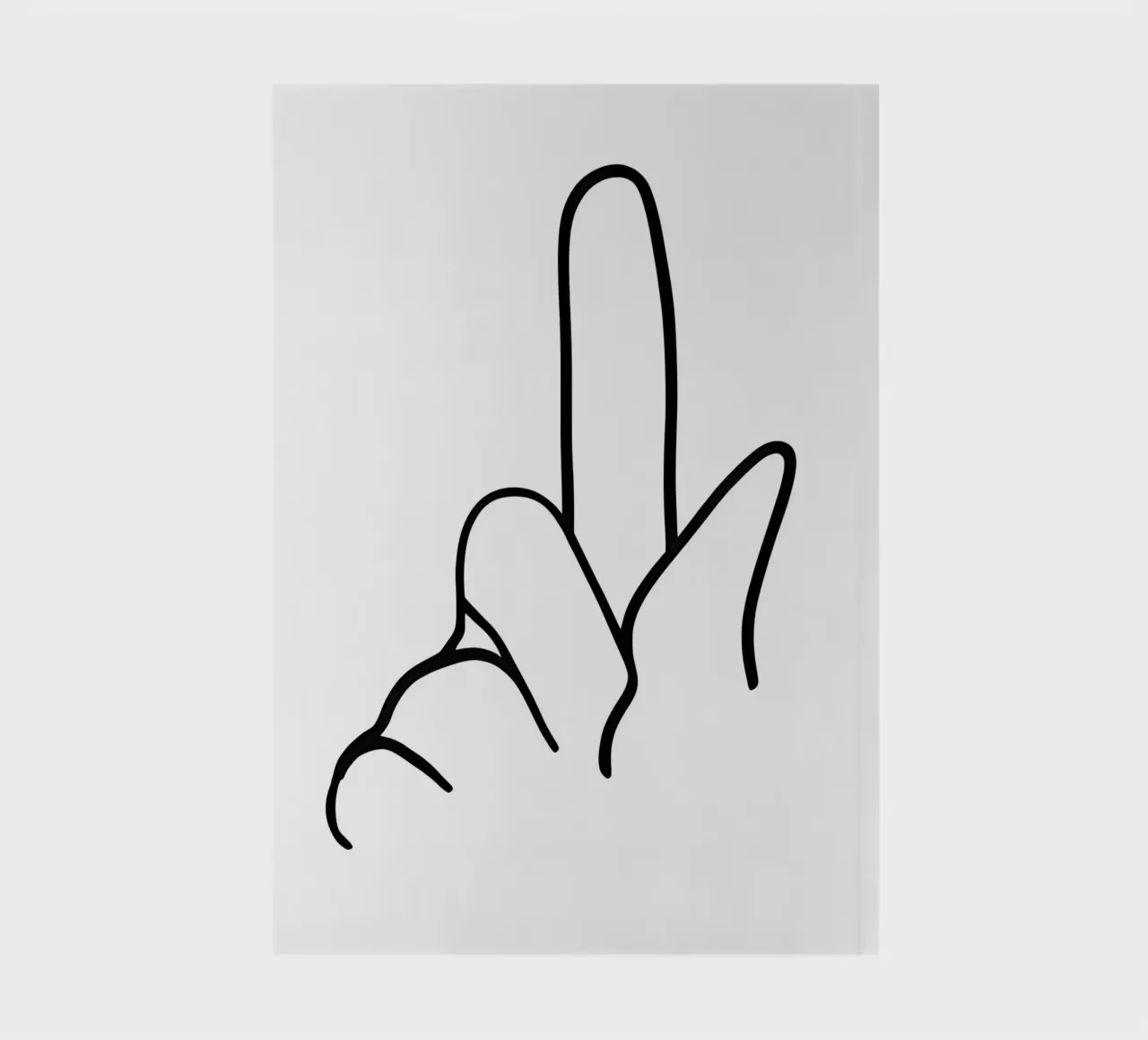 Hand Gesture Minimalist Line Art notebook by Viv Line Art