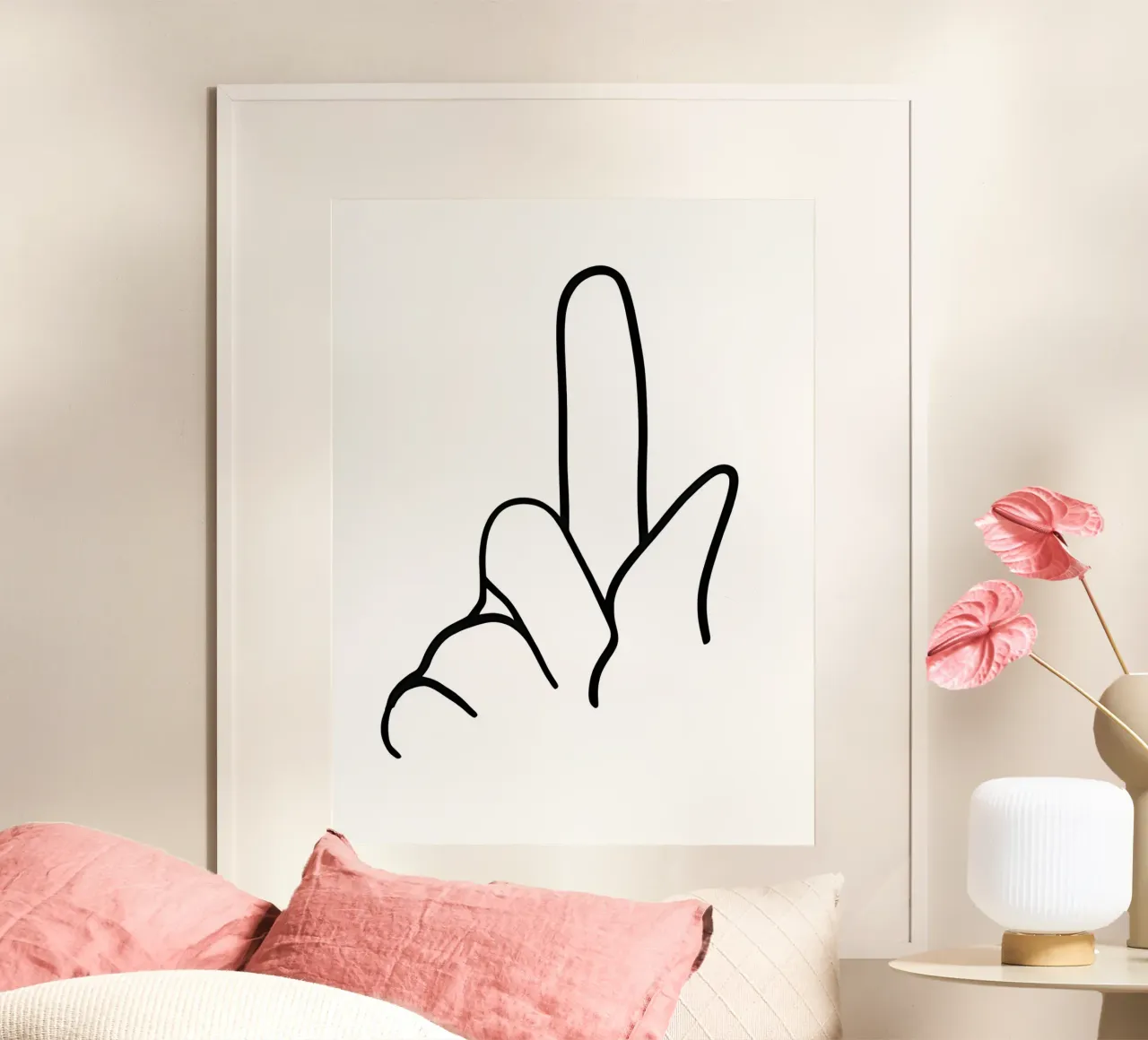 Gesto della mano Line Art minimalista poster da Viv Line Art