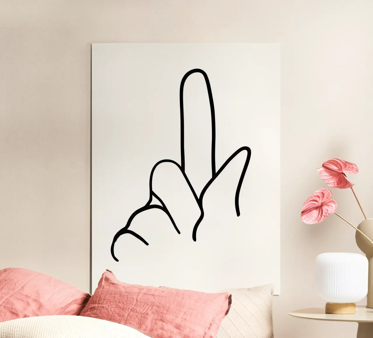 Gesto della mano Line Art minimalista poster da Viv Line Art