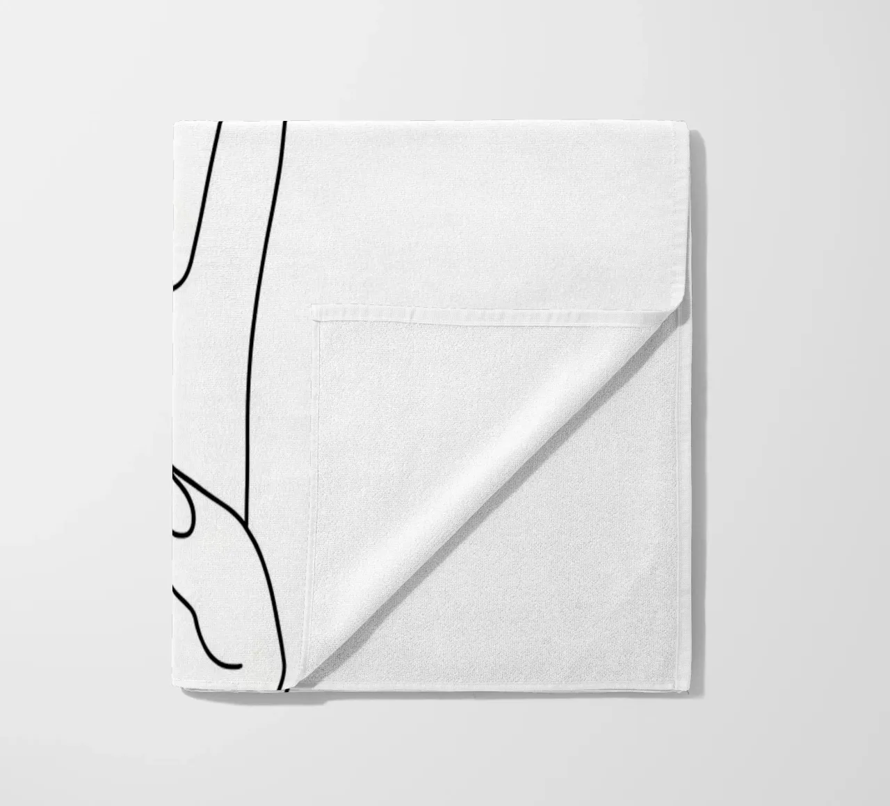 Vittoria con farfalla Line Art minimalista telo mare da Viv Line Art