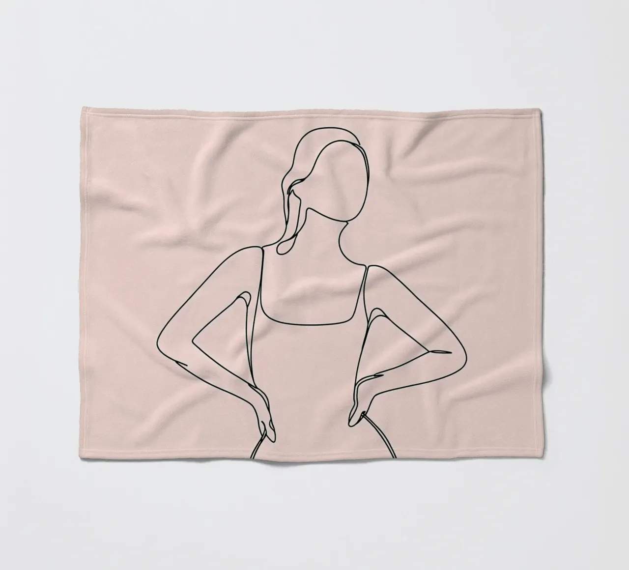 Donna Line Art minimalista coperta in pile da Viv Line Art