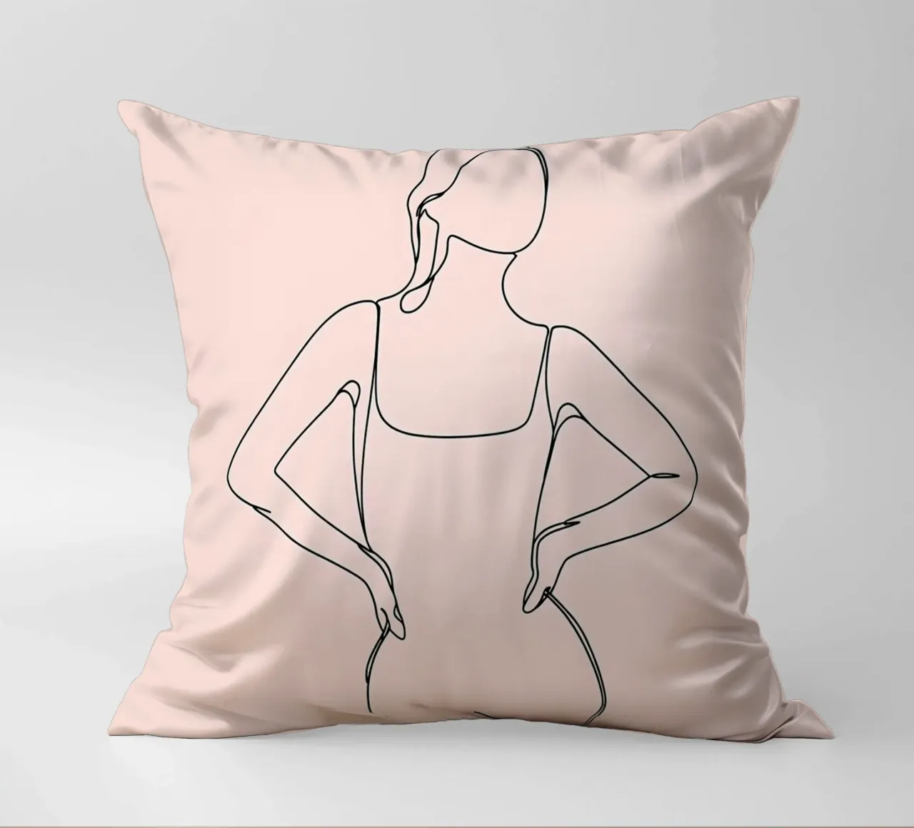Donna Line Art minimalista cuscino da Viv Line Art