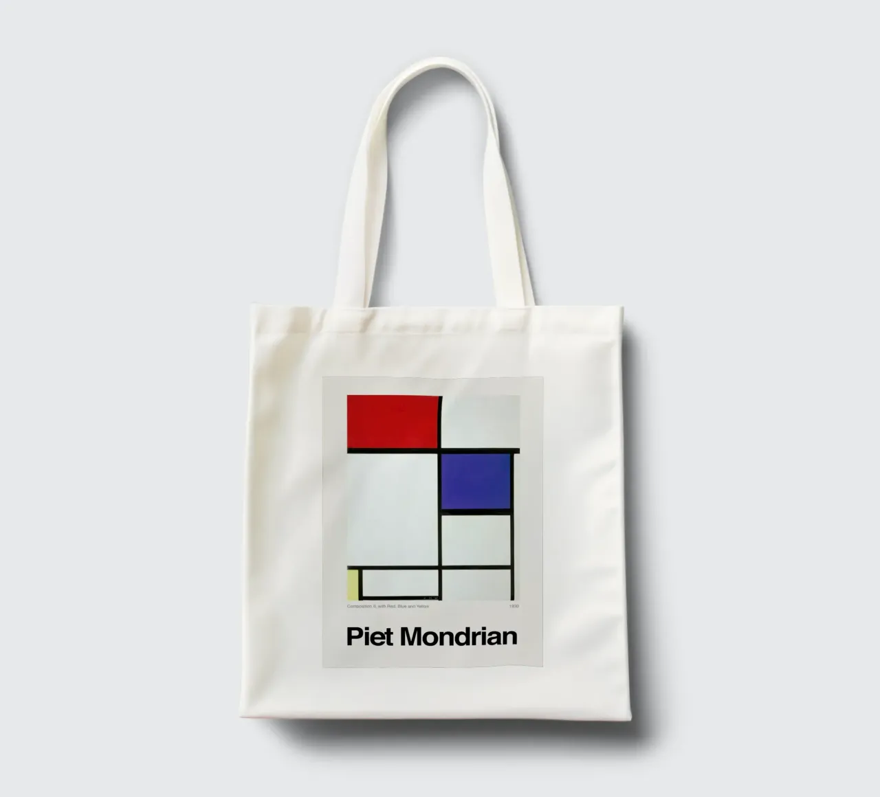 Mondrian - Composition II, with Red, Blue and Yellow borsa in juta da ARTOTHEK