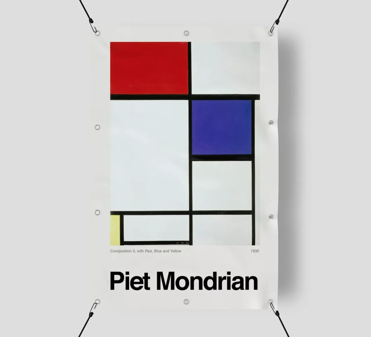 Mondrian - Composition II, with Red, Blue and Yellow telo in pvc da ARTOTHEK
