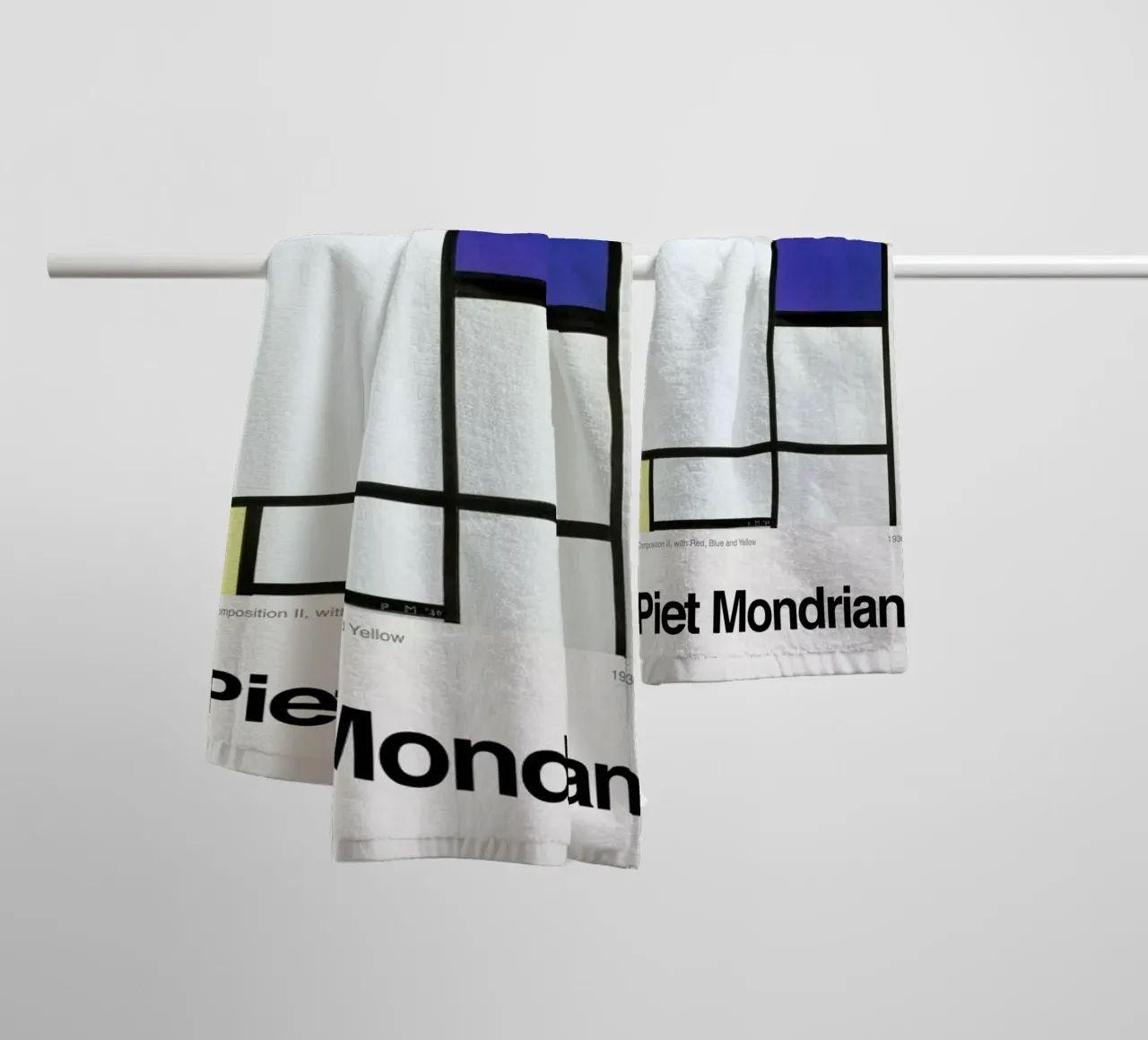 Mondrian - Composition II, with Red, Blue and Yellow asciugamano da bagno da ARTOTHEK