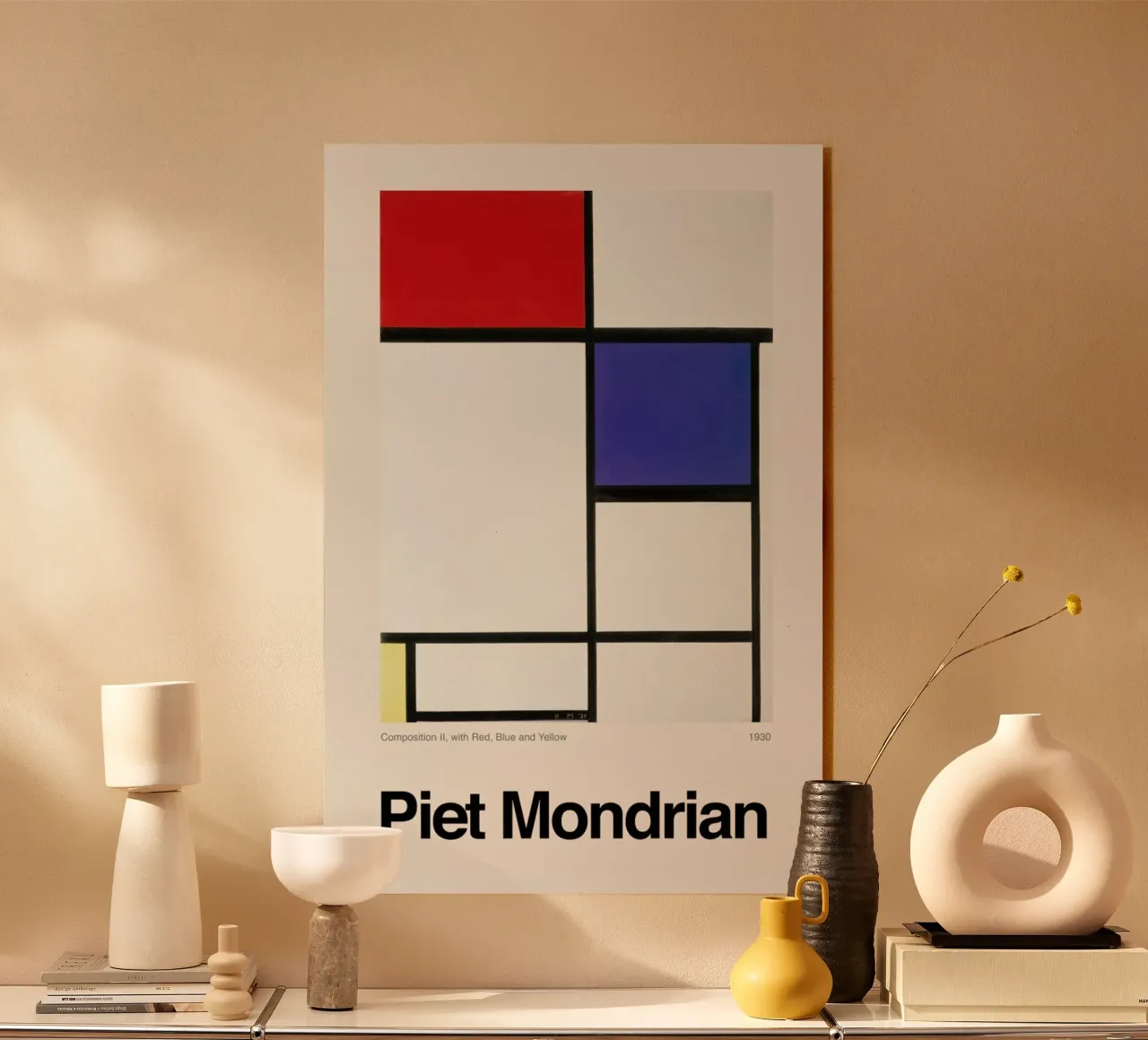Mondrian - Composition II, with Red, Blue and Yellow plexiglass da ARTOTHEK